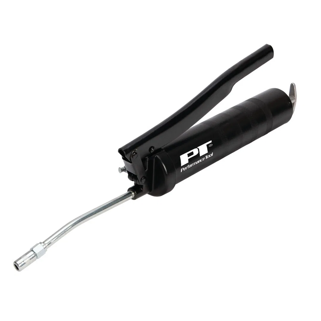 W54203 – PERFORM TOOL Grease Gun, Use With 14 Ounce Grease Cartridge Chrome Plated Lever Action Arm 6000 PSI Working ...